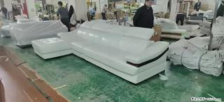 【大厂仿真皮沙发】实木框架，高回弹海绵45密度。全新包装，质量非常好，3.6米右贵妃 - 西宁28生活网 xn.28life.com